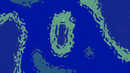Abstracts Liquid Water B, Abstract liquid animation with shifting organic shapes in shades of blue and green,  isolated PNG © nengryh