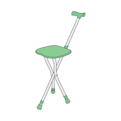 kids drawing vector illustration design folding cane chair cartoon isolated