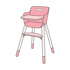 kids drawing vector illustration design baby chair cartoon isolated