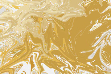 Golden Liquid Swirls with White Marbling Texture: White Keywords: abstract, liquid, swirl