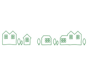 街並み　町並み　素材　シンプル　グリーン　サステナブル　SDGs ECO エコ