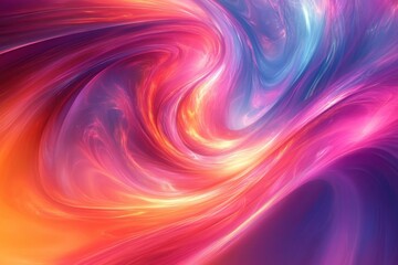 Obraz premium Vivid abstract swirl of colors in gradient hues blending together in an ethereal dance of light