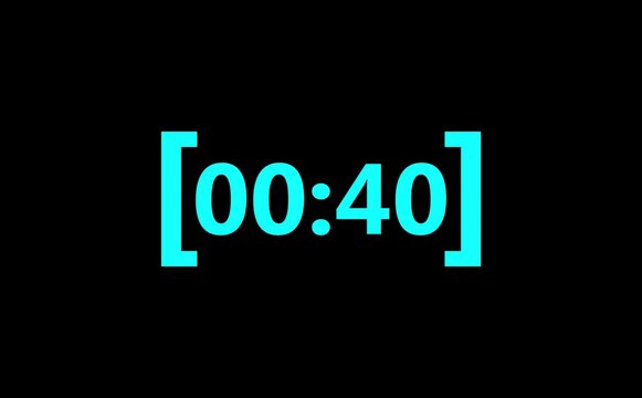 A 45-second countdown icon features a shrinking circular progress ring, numbers decreasing every second, smooth transitions, and a gentle pulsing glow emphasizing the approaching end.
