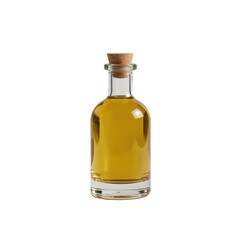 Illuminated elixir: A vintage glass bottle on black exudes a sense of mysterious remedy