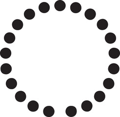 Minimal dotted circle design vector, abstract round geometric pattern perfect for modern digital artwork.