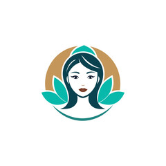 Spa logo simple Woman face logo icon vector Woman face logo
