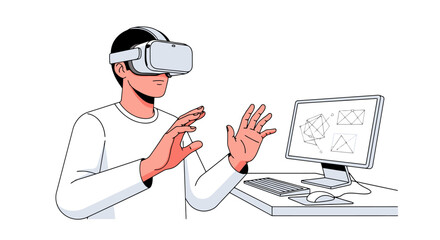 Immersive Virtual Reality Experience for 3D Design and Prototyping, Showcasing Interactive Technology and Innovative Digital Creation Tools for Engineering and Architecture