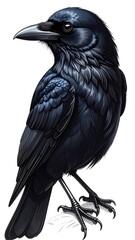 Fototapeta premium Black Raven Portrait.
