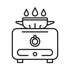 Gas stove vector illustration icon for kitchen appliance design