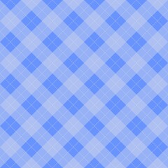 Gentle blue argyle pattern evokes comfort and serenity