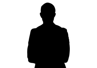 腕組みする男性のシルエット16