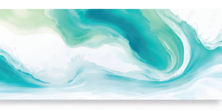 Abstract ocean view with calming pastel colors evokes serenity and peace