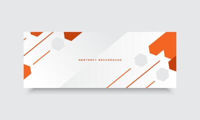 Abstract orange and white with stripe line on gradient white background.