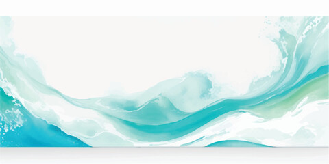 Abstract Water Surface Design Template with Light Blue and White Colors