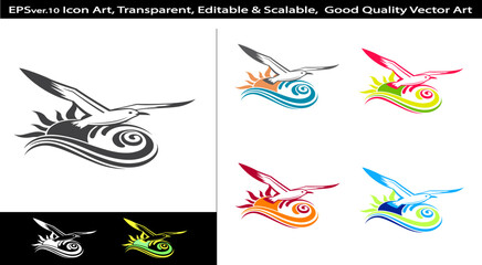 Nature Health Icon Vector with Color Variations | Editable EPS AI Wellness Eco Symbol Design