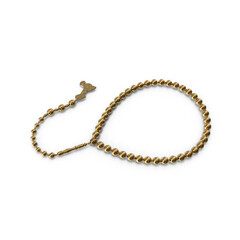 gold prayer beads, isolated on transparent background, PNG
