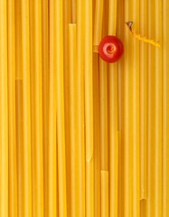 Yellow Spaghetti with Red Peppercorn.