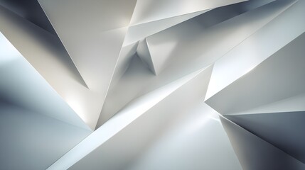 Abstract geometric composition with sharp edges and soft gradients creating a dynamic interplay of light and shadow for modern design