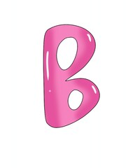 pink letter b