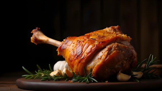 Roasted chicken on the grill