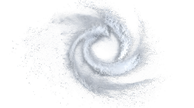 White powder vortex, isolated on transparent background - Powered by Adobe