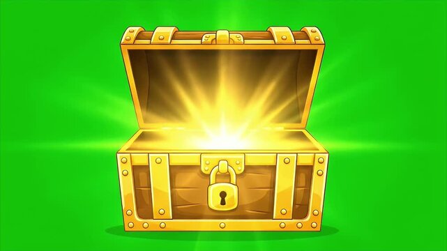Treasure Chest Transformation: From Closed to Open and Empty.