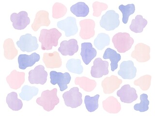 紫とピンクの水彩画の抽象画