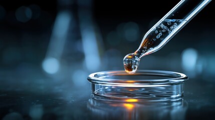 Liquid droplet petri dish