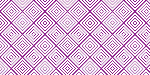 seamless pattern with square purple overlap swirl fabric vector overlapping ornament textile background.	