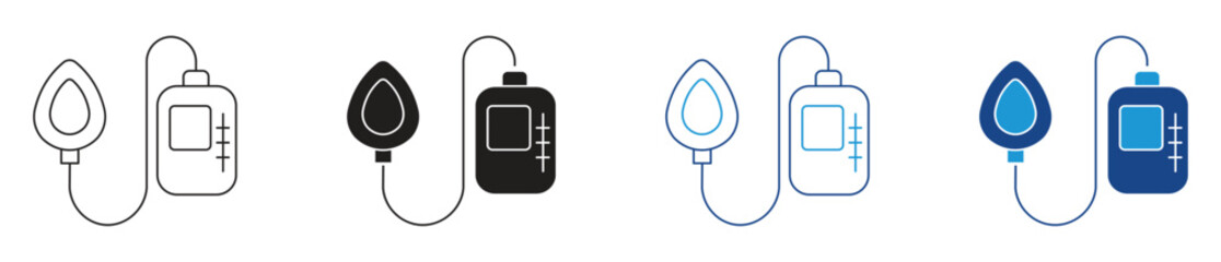 Anesthesia icon set on white background, vector illustration .