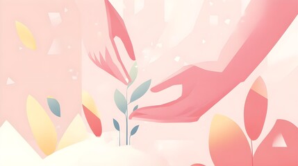 Gentle Hands Nurturing a Sprout