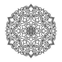 Intricate Floral Mandala Design for Coloring and Creative Projects