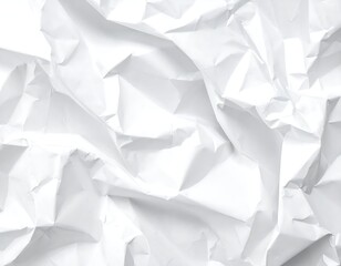 Obraz premium Close-up of crumpled white paper texture