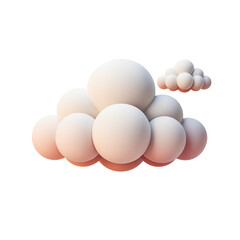 Abstract white cloud formation with subtle pink glow