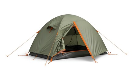 A small tent compactly, isolated on clean background