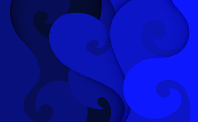 Abstract blue floral background with glowing bubbles and colorful light design