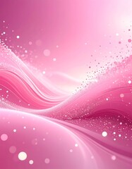 Abstract pink waves with sparkling particles, creating a dreamy, soft, and romantic atmosphere
