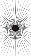 Obraz premium Abstract radial design with a central dark circle