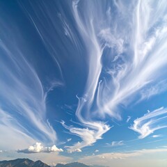 Stunning Sky with Wispy Clouds.