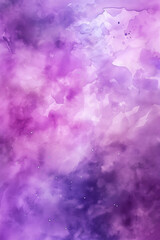 Watercolor abstract in purple tones symbolizing Day 7 Genesis, rest and holiness. Spiritual biblical painting of Sabbath, divine peace, meditation, blessing, eternity, sacred inspiration background.