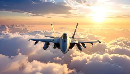 Fighter Jet Flying Through Fluffy