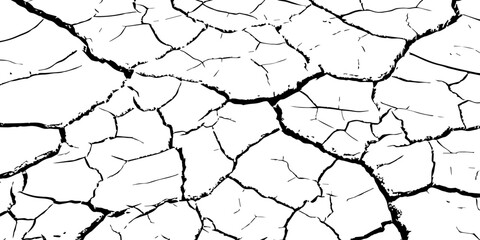 High-resolution cracked dry earth texture, natural drought pattern with rough surface details. Perfect for backgrounds, grunge design, environmental concepts, and creative texture overlays.