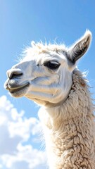 Fluffy Llama Facing Forward.