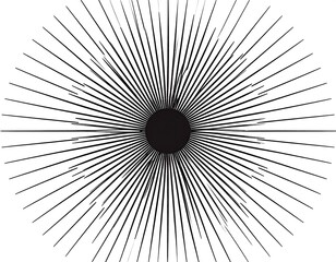 Circular radiating lines converging on a central dark spot