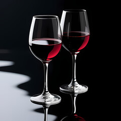 Elegant dark background with wine reflections.