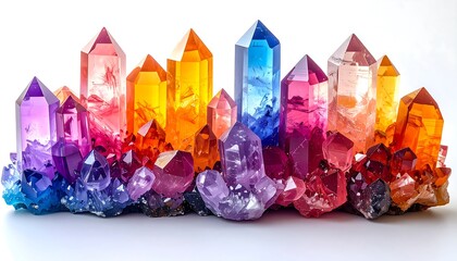 Colorful Crystal Cluster Display.