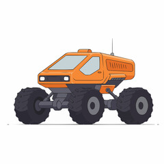 Obraz premium Orange Futuristic Off-Road Vehicle Design