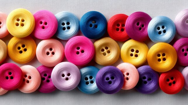 Vibrant array of multifarious textile threads fibers and string for knitting crocheting and diverse craft projects showcasing diverse hues and textures.