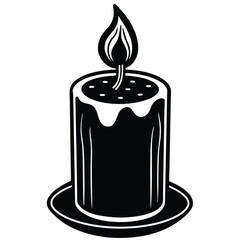 candle vector illustration on white background (1).eps