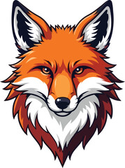 Obraz premium red fox vector illustration